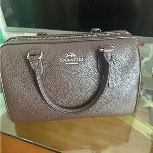 Coach Rowan Dark Brown Leather Satchel (standard)